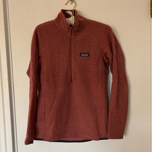 Patagonia Women's R1 Fleece Zip-Neck Rose Salmon Pink Size S